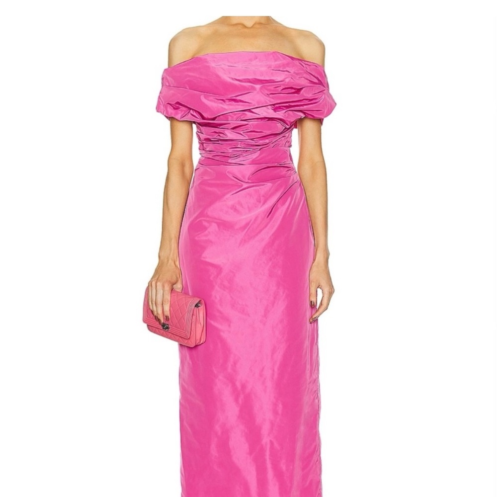 STAUD Strapless Pink Dress
